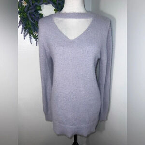 Arizona Jean Co., M, oversized eyelash, long sleeves cutout sweetheart neckline